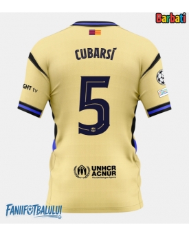 Barcelona Pau Cubarsi #5 Tricou Fotbal Replică 2025-26 Barbati Deplasare
